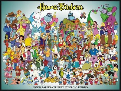 “Collage of Hanna-Barbera characters from the 1950s to 1990s”
